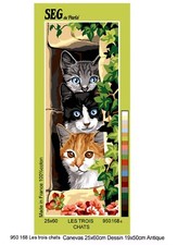 SEG de Paris Tapestry/Needlepoint Kit – Three Cats by Atlascraft