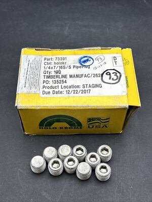 #ad Holo Krome 13004 Socket Pressure Plug 1 4 18 x 3 4 Stainless 3 4 Taper Q:93 NEW $45.00