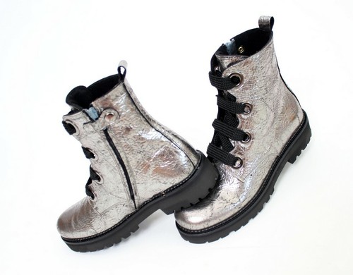 ZECCHINO D´ORO Lederboots mit Reißverschluss Silber Gr.36-41 NEU%%% - Bild 2 von 10