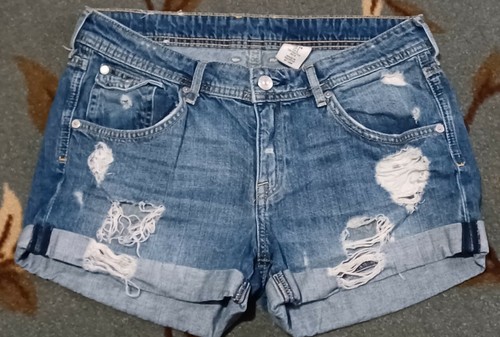 H \u0026 M Womens Jean Shorts Cuffed Size 8 