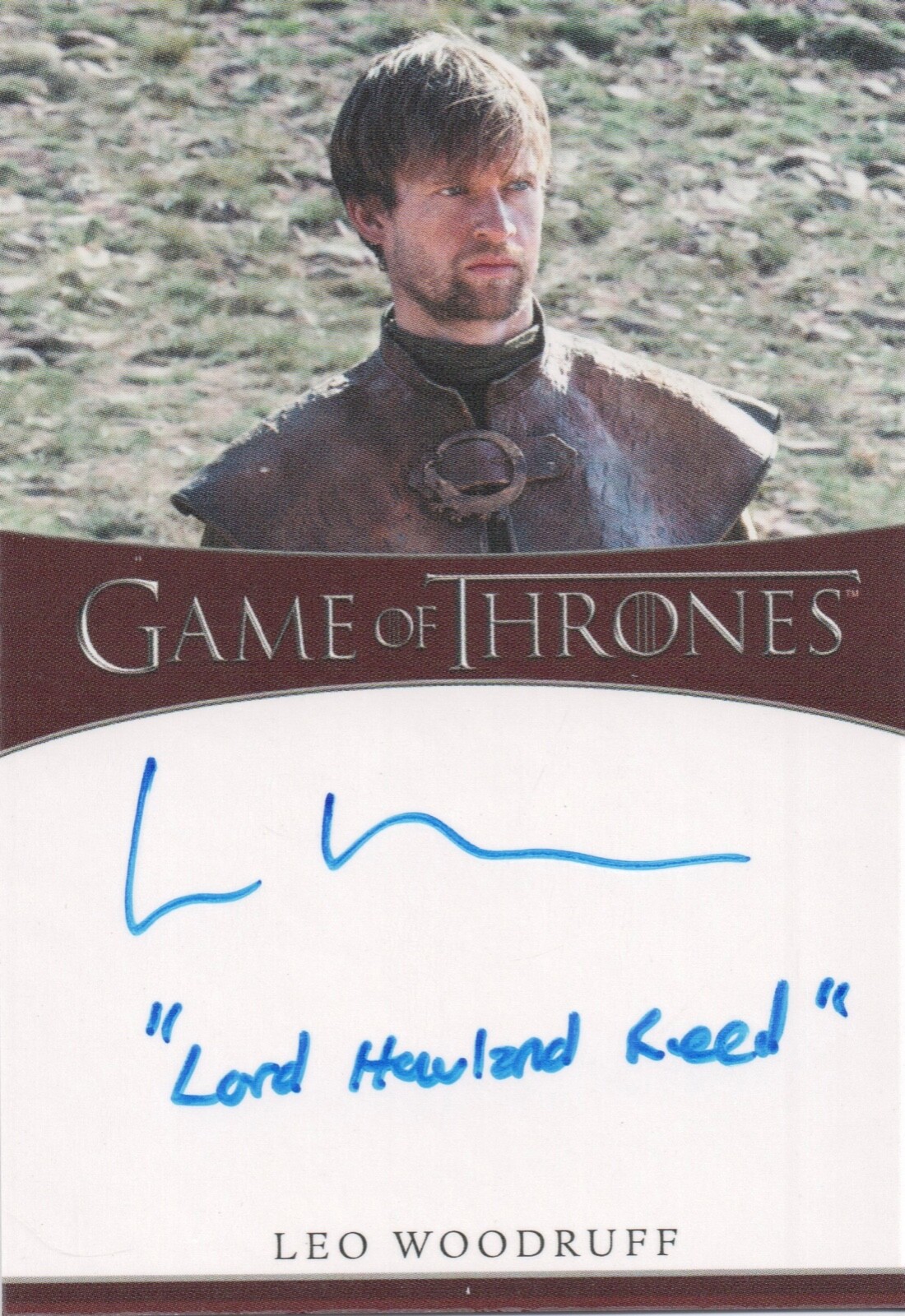 Game of Thrones Iron Anniversary Leo Woodruff Autograph Card