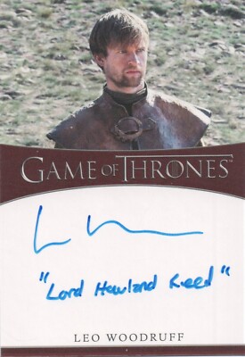 Game of Thrones Iron Anniversary 1, Leo Woodruff (C) Aufschrift Autogrammkarte