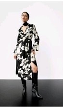 Zara Midi Wrap Satin Dress Size M *WORN ONCE *