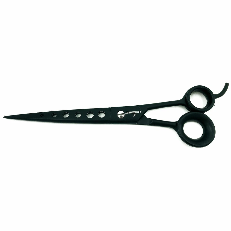 TIJERA DE CORTE DE PELO PELUQUERÍA 8" + MAQUINILLAS DE AFEITAR NEGRA Foto 2 de 3