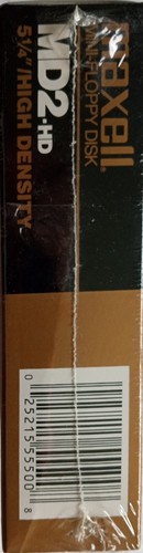 Maxell MD2-HD Mini-Floppy Disk 5 1/4" Double Track 96 TPI NEW SEALED Pack JAPAN - Afbeelding 3 van 4