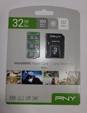 PNY 32gb 100mbps UHS-1 microSDHC Flash Card Elite Class 10
