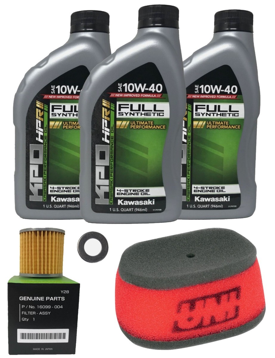 Kawasaki KLR650 1987-2024 OEM Synthetic Oil change Kit Uni