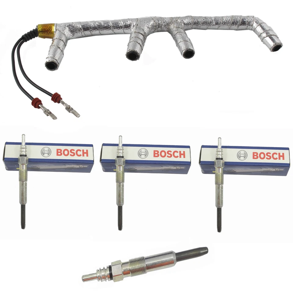 Plugue de incandescência Bosch e chicote de fios melhorado para VW Jetta Passat Beetle 4 peças - Imagem 2 de 4