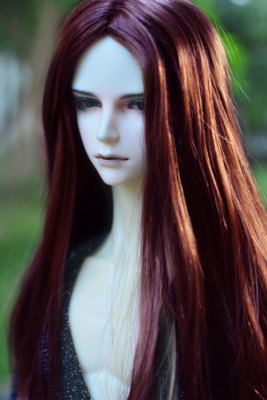 8-9'' 1/3 BJD Red Brown Long Wig LUTS Doll SD DZ DOD MSD Soom Hair HUAL