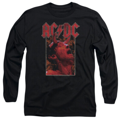 AC/DC Horns Adult Long Sleeve T-Shirt Black | eBay