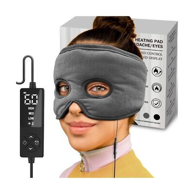 sticro Sinus Relief Mask Moist Heat with 3 Temp Settings, Ex-Large Headache M...