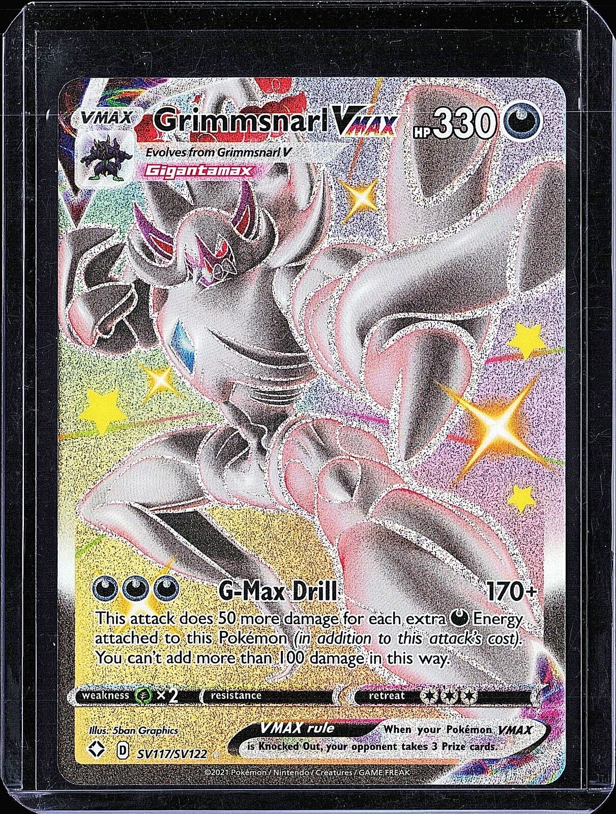 Grimmsnarl VMAX - SV117/SV122 - Shiny Holo Rare - Shining Fates - NM/M