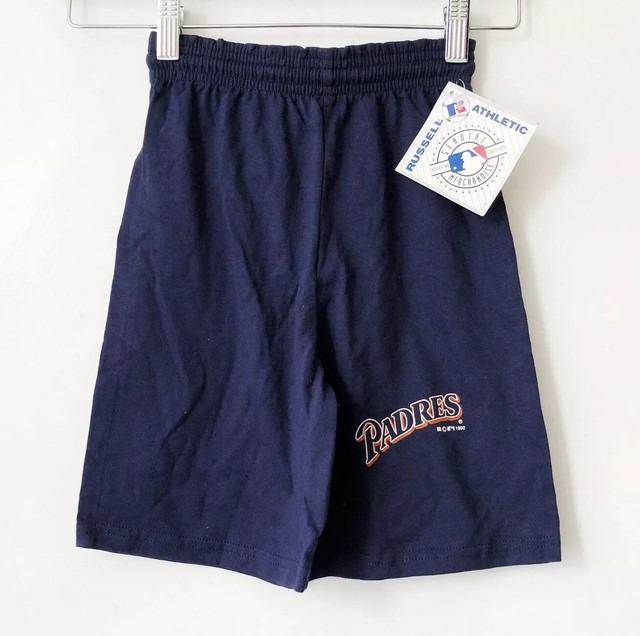 vintage san diego padres shorts russell athletic youth kids size small