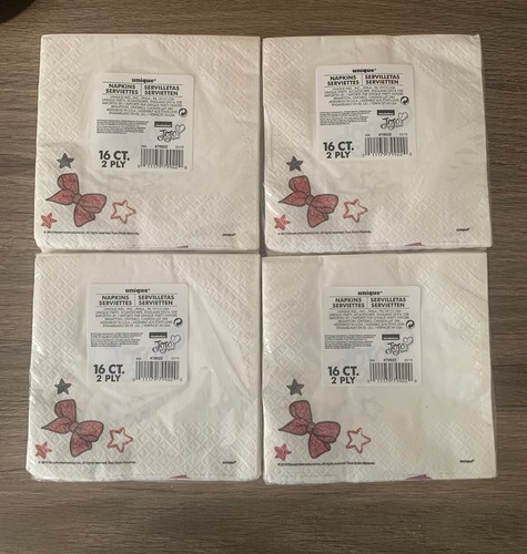 4 Packs JoJo Siwa Unicorn Always Be Your Selfie 16ct Party Napkins New - Picture 6 of 8