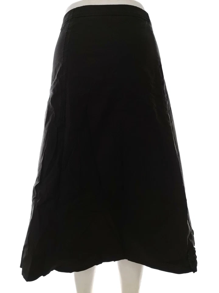 Linea T. 12 (40) Negro Midi Falda línea A Algodón - Imagen 3 de 4