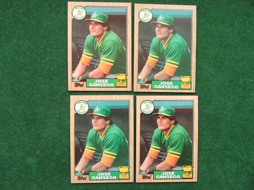 1987 Topps Jose Canseco 620 Oakland Leichtathletik Menge 4 NR 