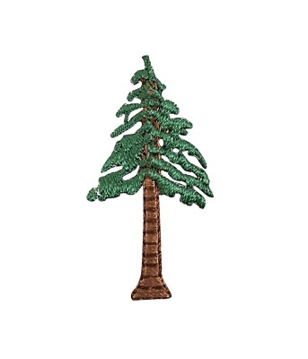 Small Pine Tree - Natural/Forest/Woods - Iron on Applique/Embroidered Patch