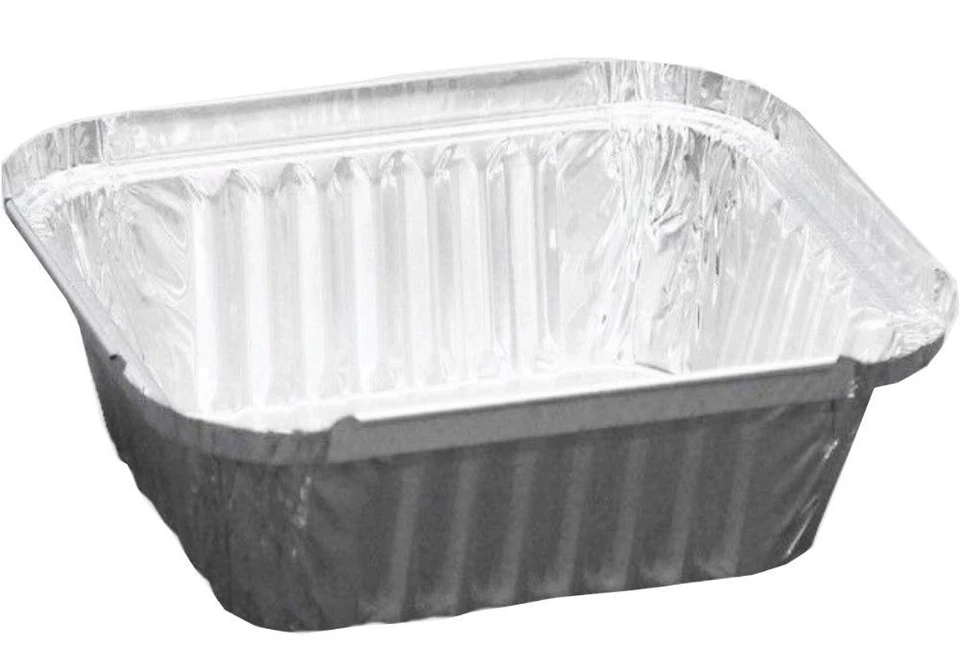 2in1) 500 Aluschale 450ml R28L Alu Schalen Nudelschale Verpackungsschale+ Deckel - Bild 2 von 2