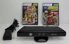 Microsoft 1414 Xbox 360 Kinect Sensor Bar Model 1414 & Two Games TESTED