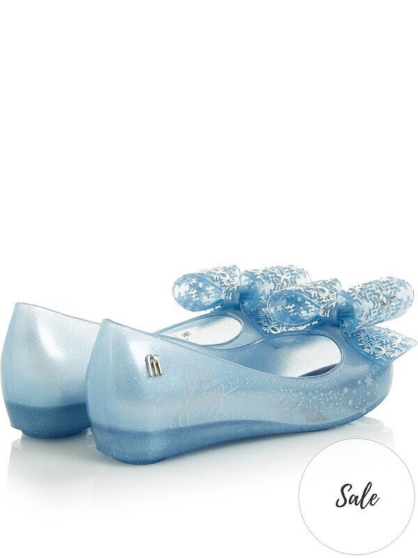Mini Melissa Girls Shoes Slip On Disney Frozen 2 Elsa Ultragirl Blue Uk  Size 2