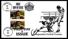 USA, SCOTT # 3144 & 3149, SHADOW FDC COVER - FOOTBALL COACH POP WARNER, 1997