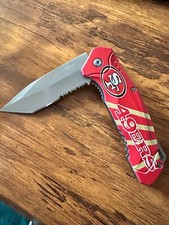 8" NFL Football 49ers San Francisco Spring Assisted Open Pocket Knife