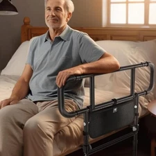 Bed Rails for Elderly Adults Safety Foldable Heavy Duty Bed Assist FORTEMOTUS