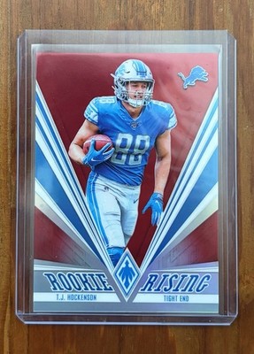 2019 Panini Phoenix  T.J. Hockenson Rookie Rising Red Parallel /299 RC #10