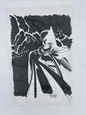BATMAN ORIGINAL COMIC ART PEN & INK DRAWING BY SCOTT REED 1993 DC COMICS