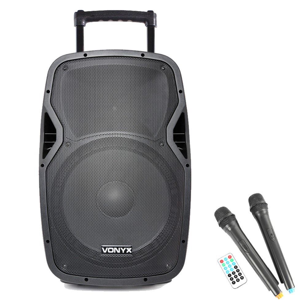 Vonyx AP1500PA 15 Inch Portable PA System Bluetooth Speaker 800W Battery Powered