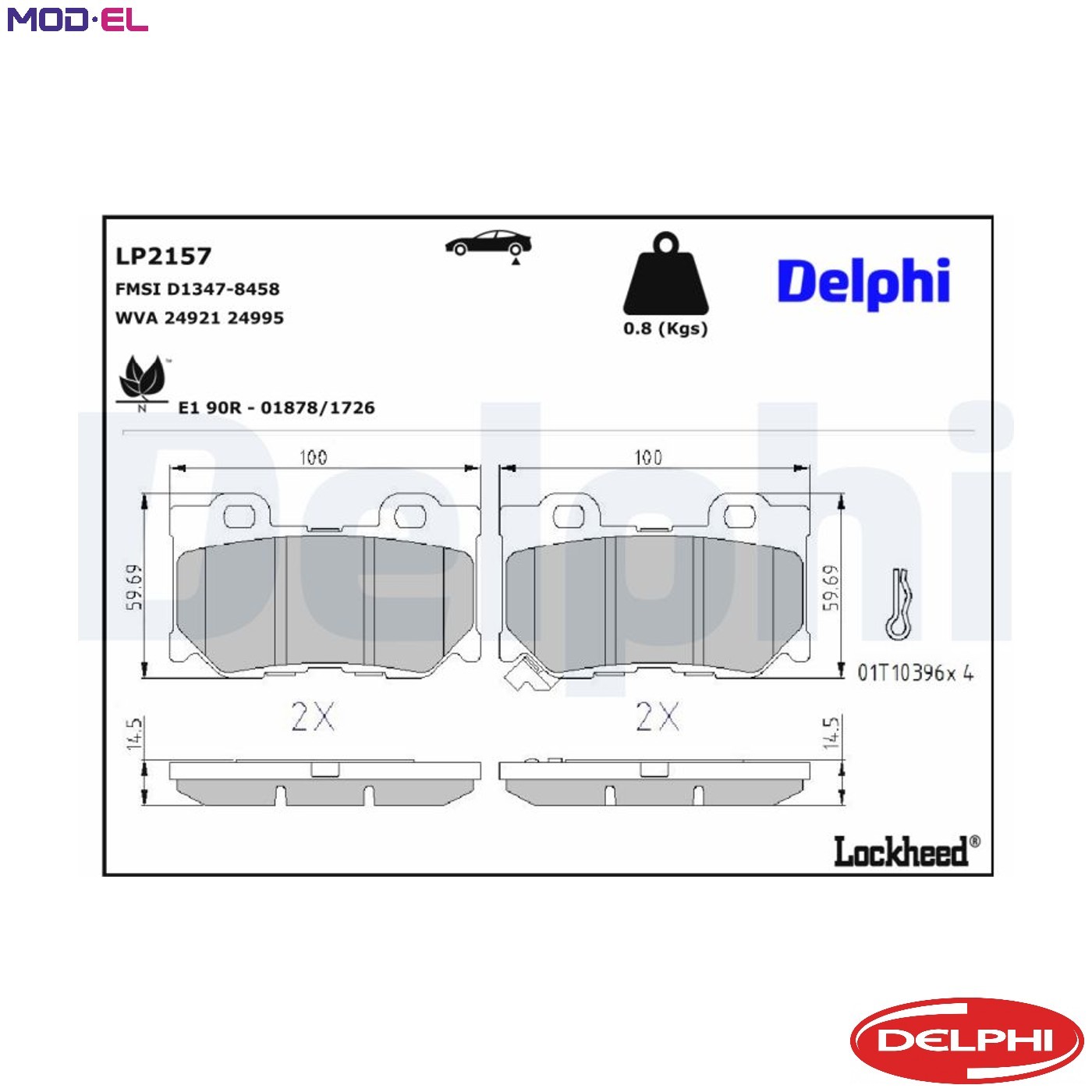 BRAKE PAD SET DISC BRAKE LP2157 FOR INFINITI FORD NISSAN 370Z/FAIRLADY 2.0L Q60