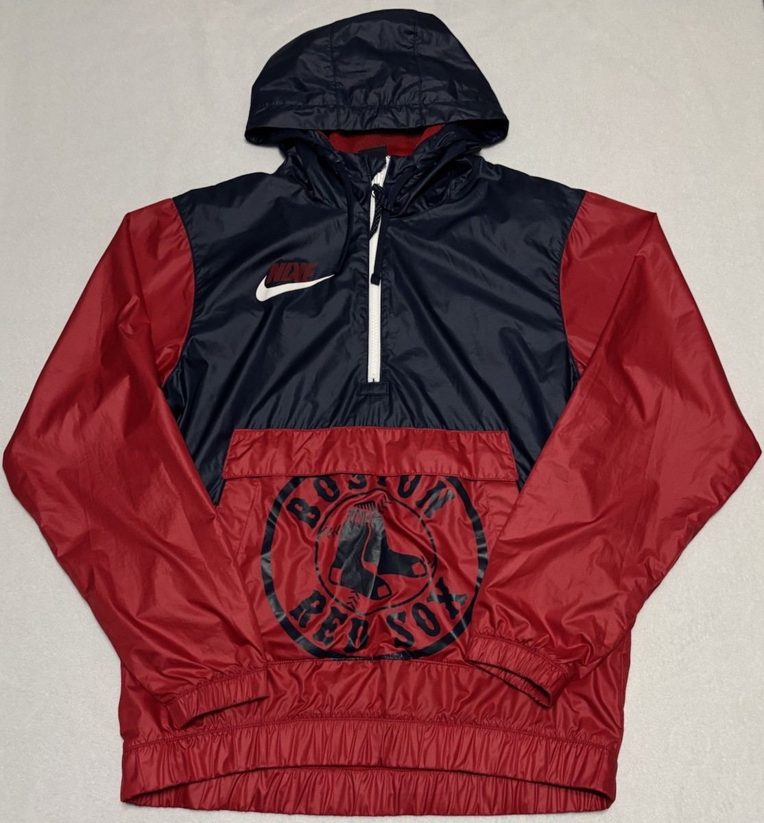 Nike MLB Boston Red Sox Windbreaker Pullover Jacket Quarter Zip