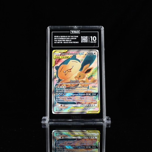 Eevee & Snorlax-GX graded TAG 10 for sale on eBay