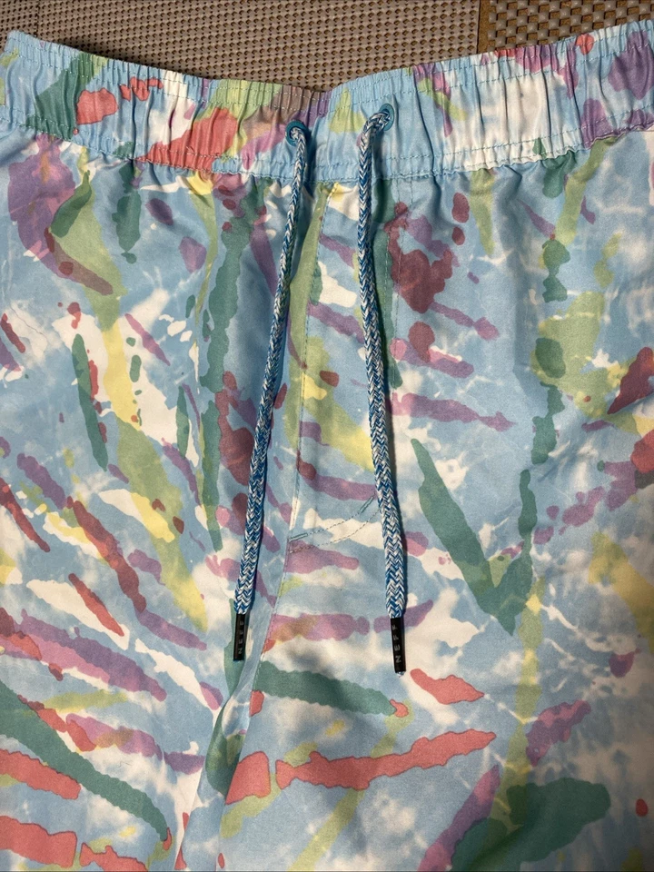 Pantalones Cortos Neff Para Hombre Talla XL Bañador Retro Pastel Tie Dye AOP Raro Foto 4 de 4