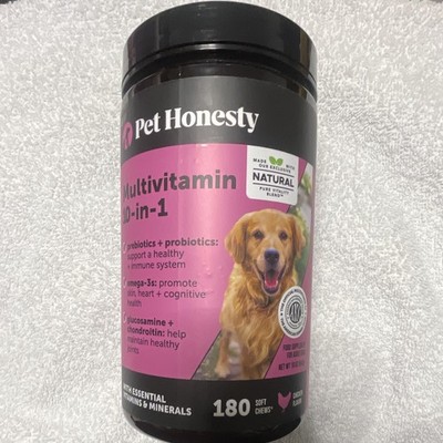 Pet Honesty 10-in-1 Multivitamin Soft Chews 180 Ct Adult Dogs S/M/L/XL
