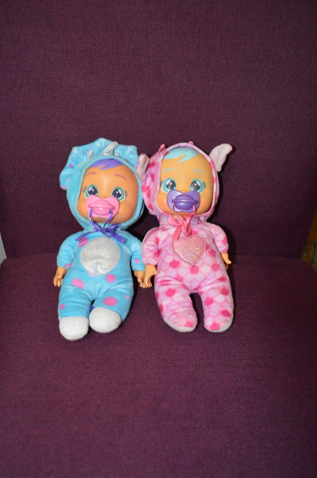 2 Cry Babies Disney Stitch That Cry Real Tears 9" Plush BDoll Tiny Cuddles G6