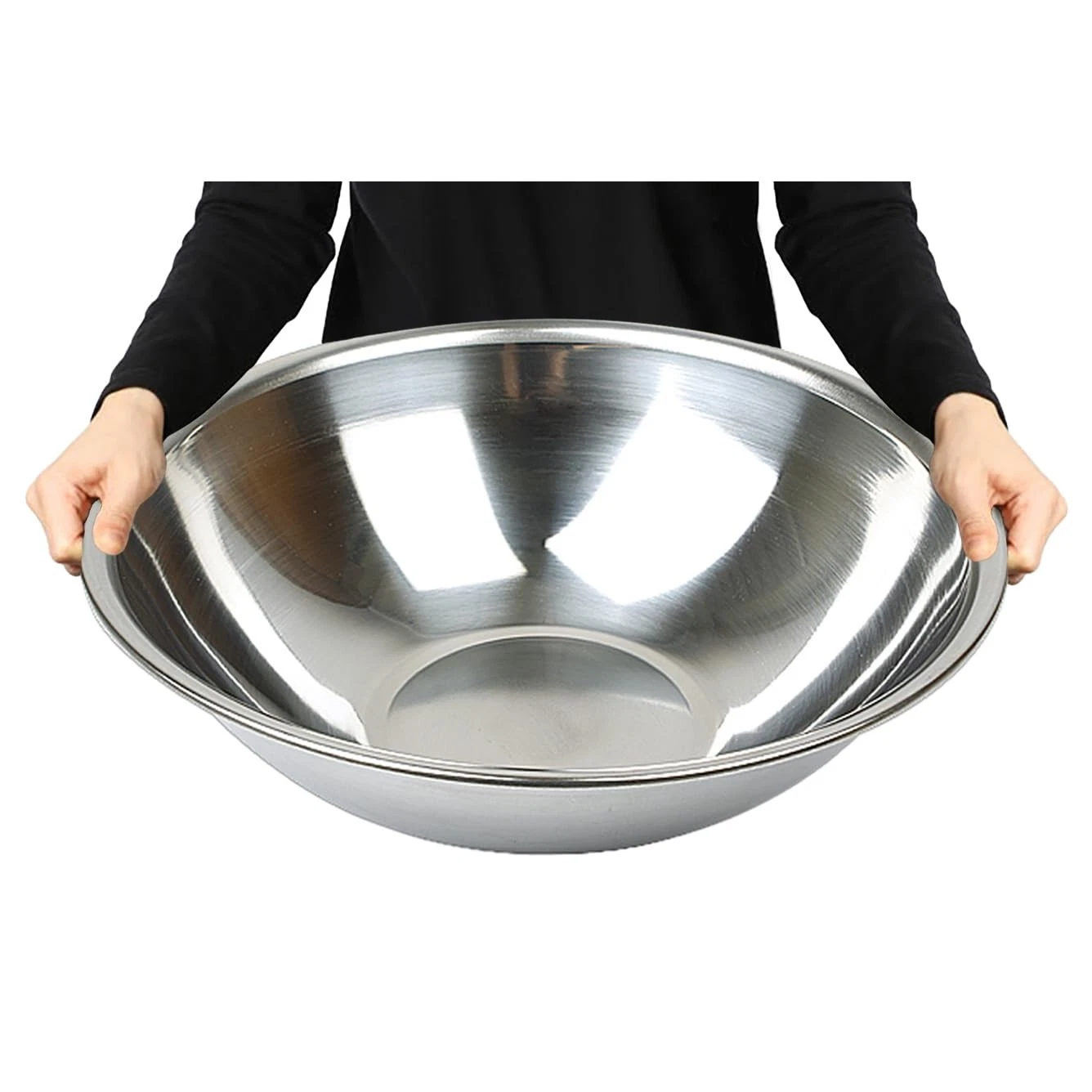 VELVOSE Stainless Steel Mixing Bowl Extra Large, Silver