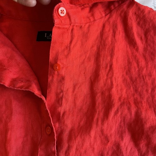 Lauren Ralph Lauren rot 100% Leinen Top Bluse plus 2x Button Down Kurzarm - Bild 9 von 16