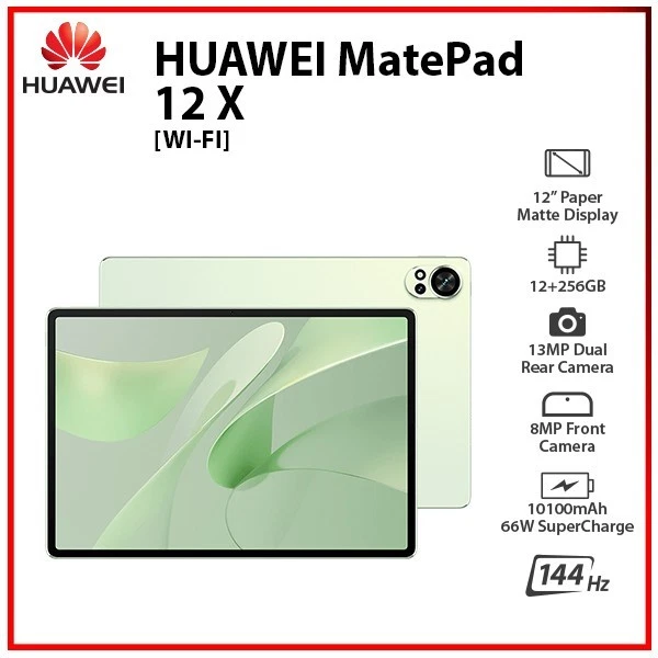 NEW HUAWEI MatePad 12 X 12GB+256GB GREEN Octa Core HarmonyOS PC Tablet (Wi-Fi)