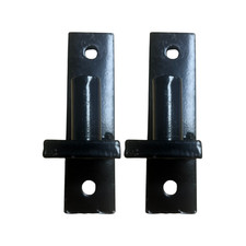2 Hole 20mm Pin Gate Fence Hinge Rectangle Wall Post Mounted Bracket 2 Pack
