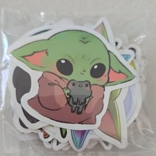 54 Pcs Baby Yoda Vinyl Stickers Cartoon Animals for Wall Laptop Car