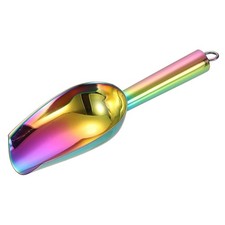 Metal Ice Scoop 7.1 Inch Stainless Steel Ice Scooper Rainbow
