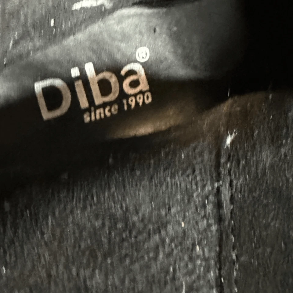 Botines DIBA para mujer negros de gamuza con cordones de cuña talla 8,5 Foto 3 de 4