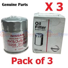 GENUINE Nissan Patrol GU Y61 TB48 1520831U0B Oil Filter Pack of 3