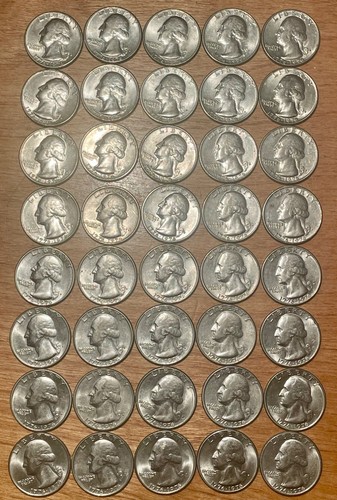 1976D Bicentennial Drummer Boy Quarters Roll Lot ~ 40 EXTRA FINE to UNCIRCULATED