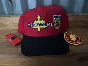 Magnum PI P.I. Rare Crew Cast Hat Ferrari + King Kamehameha Club Patch