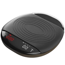 Mini Coffee Scale with Timer - Digital Espresso 2kg/0.1g Accuracy Brown 