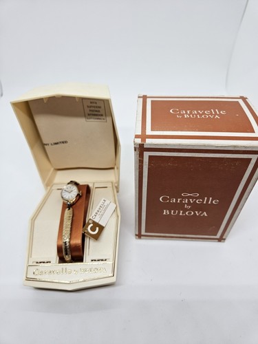 NOS Vintage Bulova Caravelle Or G.F.Femmes Mécanique Watch W / Boîte & Tags ,Etc - Photo 19 sur 19