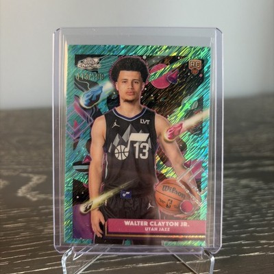 Walter Clayton Jr. 2025-26 Topps Cosmic Chrome RC Aqua Equinox 113/199 Utah Jazz
