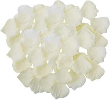 Rose Petals Ivory 1200pcs Fake Flower Petals Artificial Silk Rose Petals for Gir
